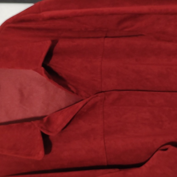 Wine Suede Like Worthington Blazer / Jacket sz 26 Womans - Picture 2 of 8